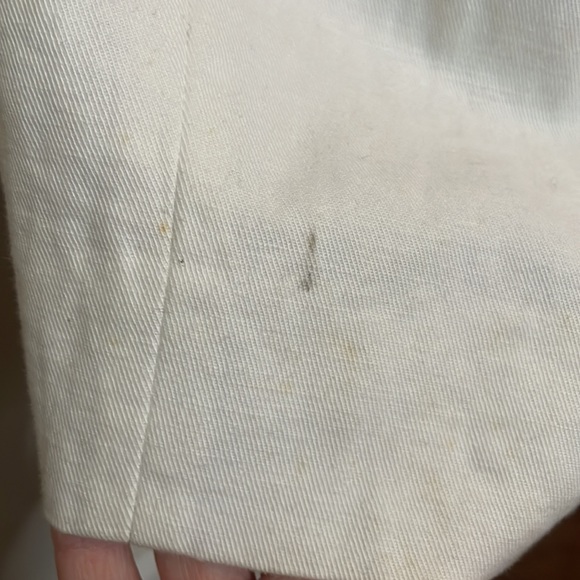 J. Crew NEW FLAWED Solid White Bow Back Crew Neck Above Knee Sleeveless Natural - Picture 3 of 6